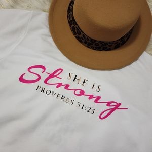 She Is Strong Christian Tee